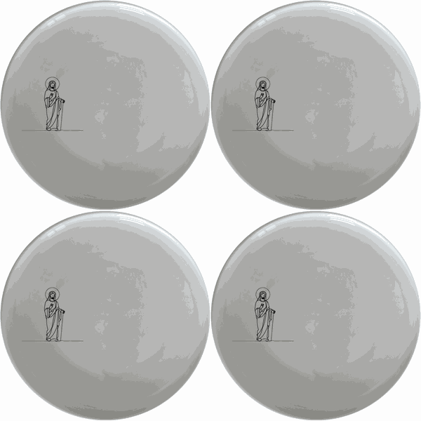 Jesus Figure Dinner Plate Set of 4 - Range 4