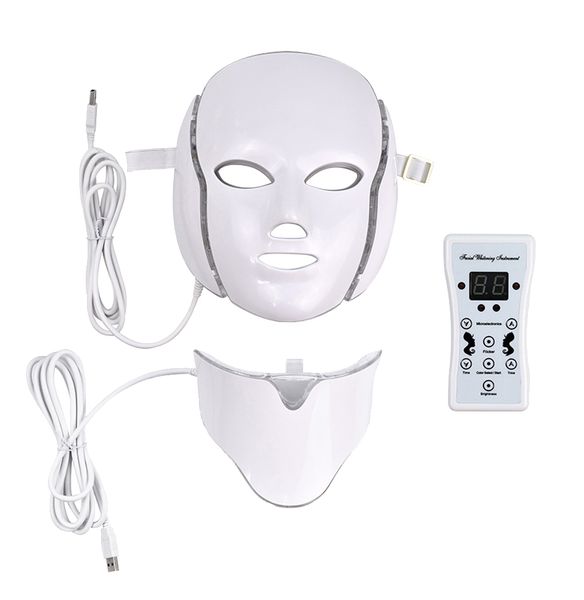 7 Color Electric Therapy LED Face Neck Mask For Healthy Skin Rejuvenation