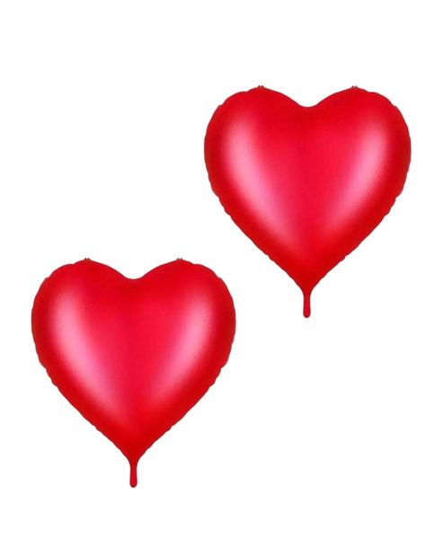 2 piece Giant Heart-Shaped Balloons - Red Rose