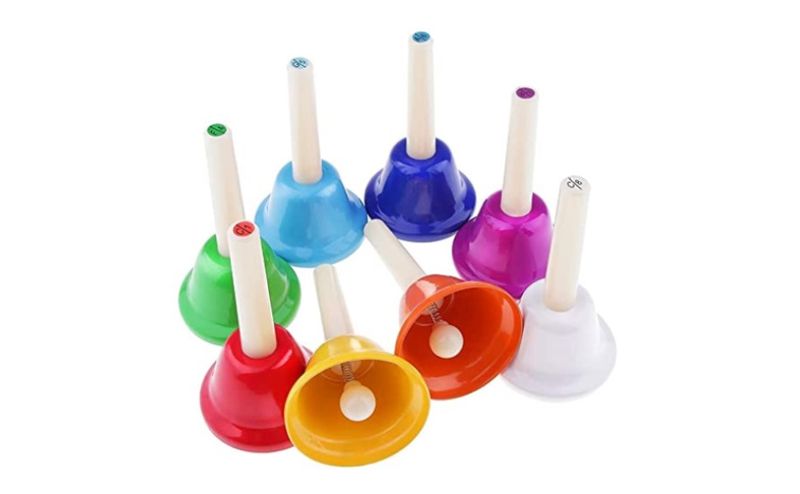8 Tone Coloured Bells - Set Of 8 - Music instrument