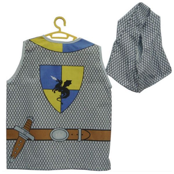 Knight - Role Play Costume For Kids - Pretend Play Outfit and Headpeice/Hat