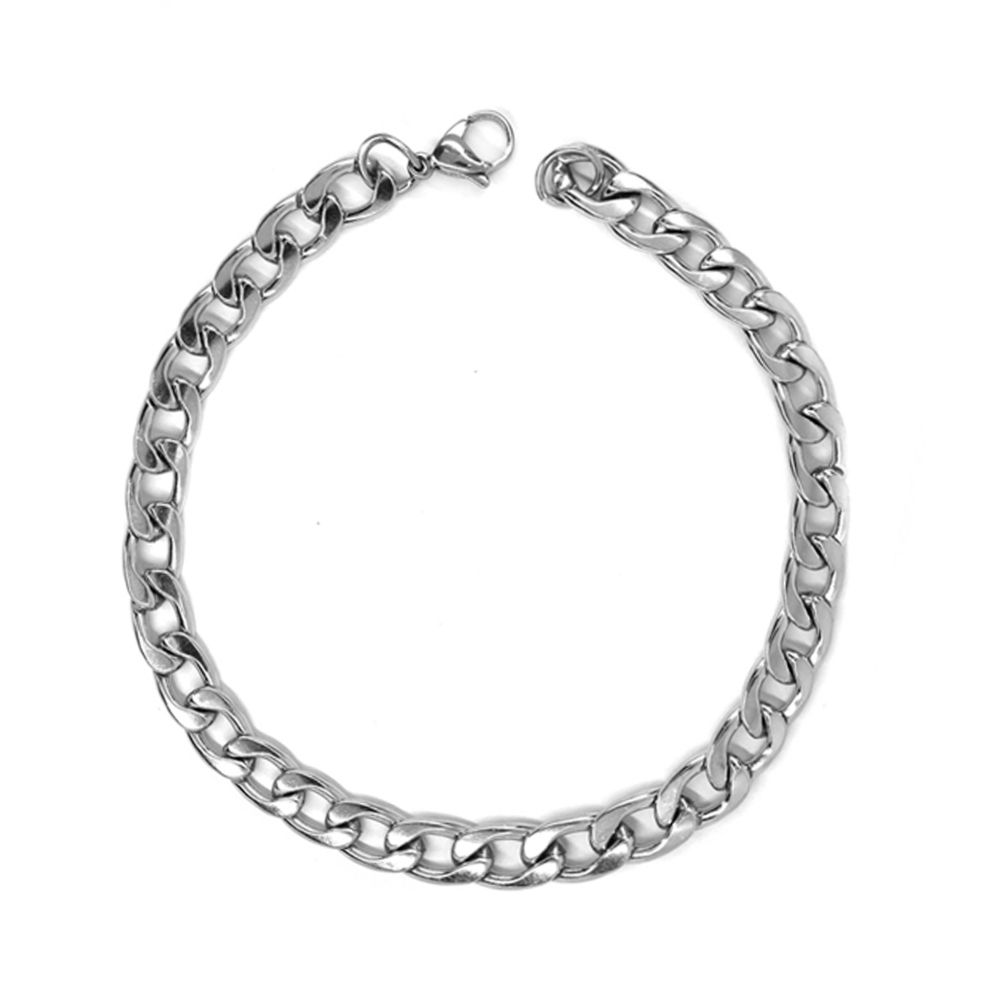 Xcalibur Stainless Steel 22cm Curb Bracelet & 7mm Width | Shop Today ...
