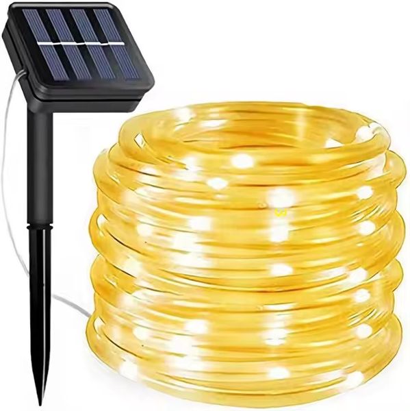 10-Meter Solar-Powered PVC LED String Outdoor Lights