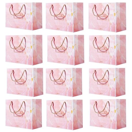 12 Pack Pink Gift Bags With Handle "Specially For You" Party Favour-Small Image