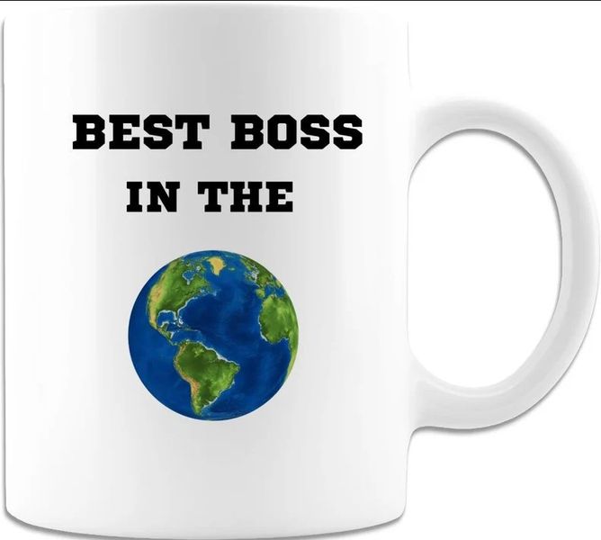 Best Boss In The World Birthday Christmas Colleague Coworker Gift Mug