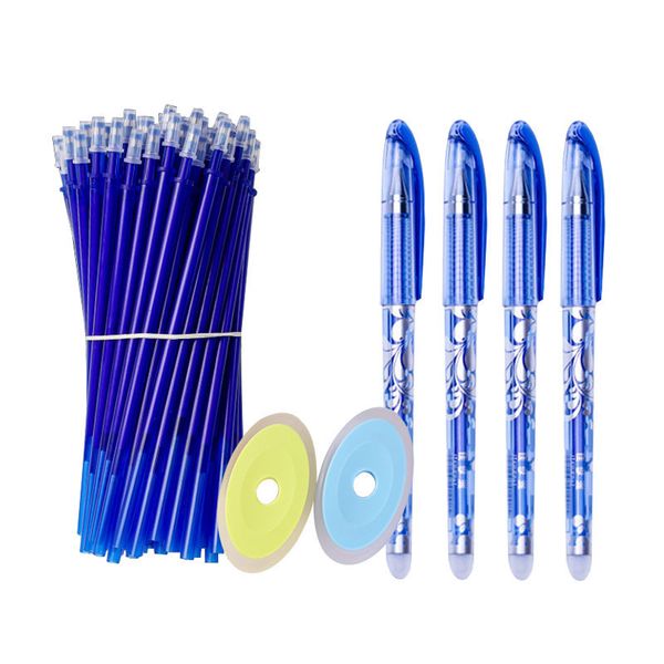 56 Piece Set Includes 4Pens, 50 Pen Refills, and 2 Erasers 0.5mm