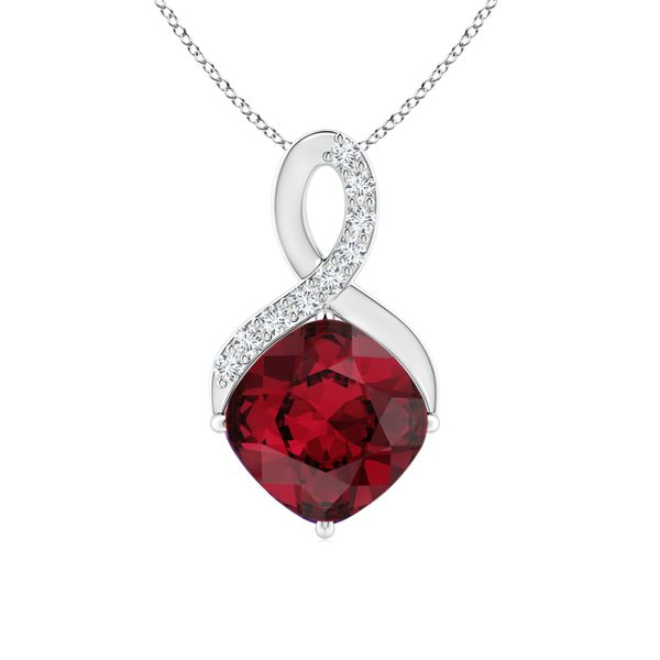 Civetta Spark Maya Necklace - Swarovski Ruby Crystal Rose