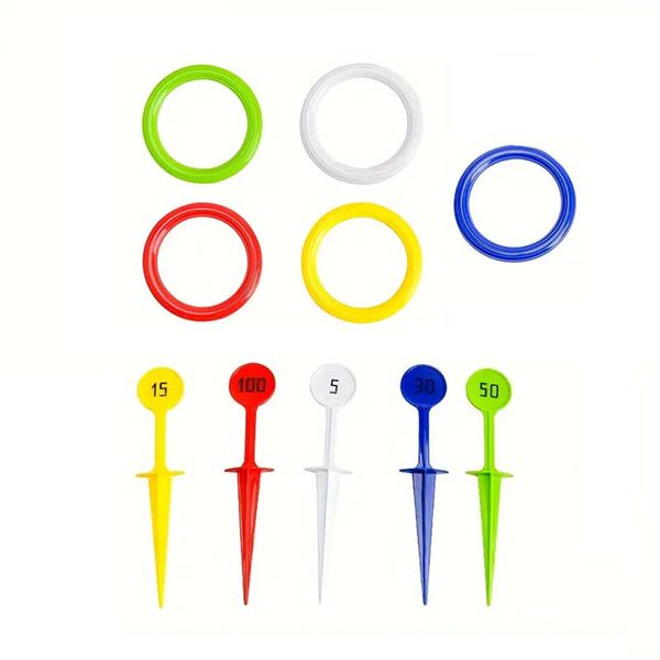 Children's Outdoor Lawn Throwing Rainbow Circle Game 5 sets