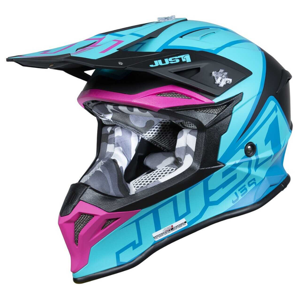 Just 1 J39 Thruster Petrol Blue/Fuxia Black Helmet