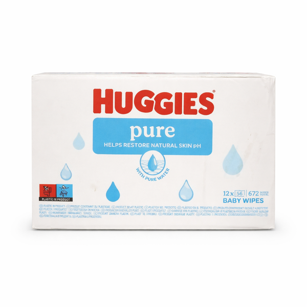 Huggies Pure Baby Wipes 672s