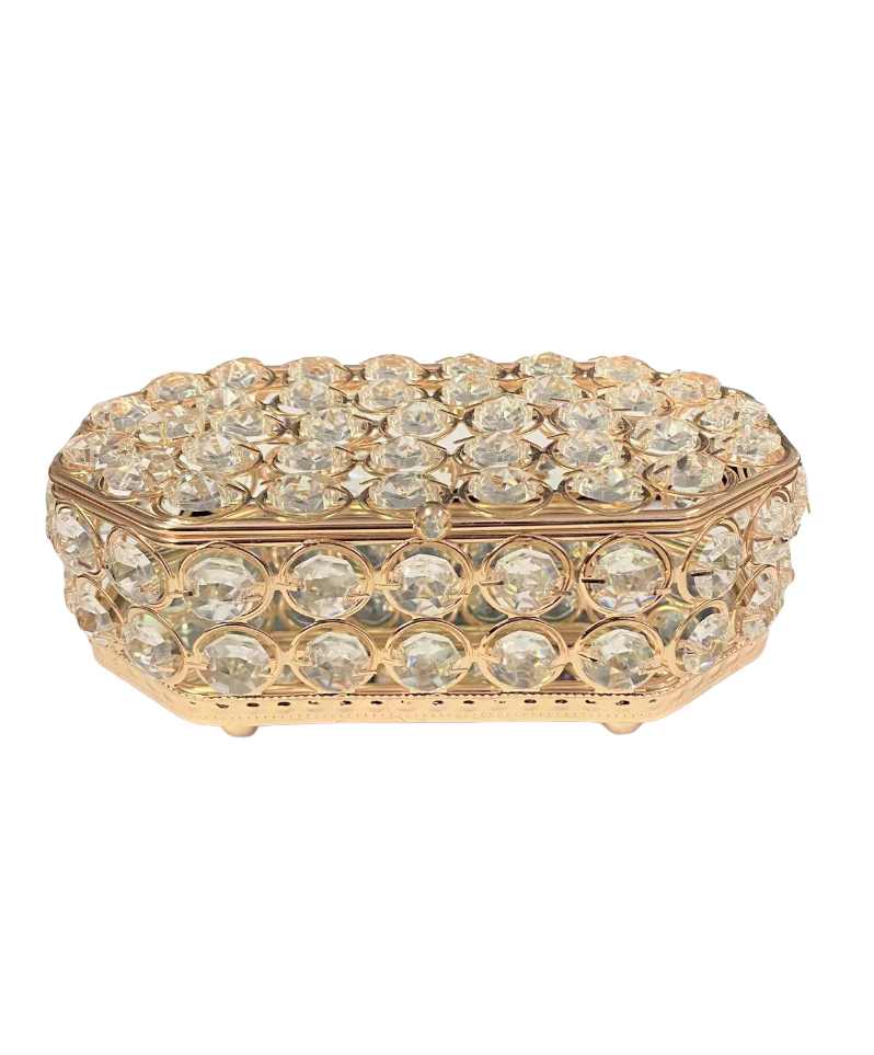 Luxury Crystal Jewelry Storage Organizer Box Octagon Shape Buy