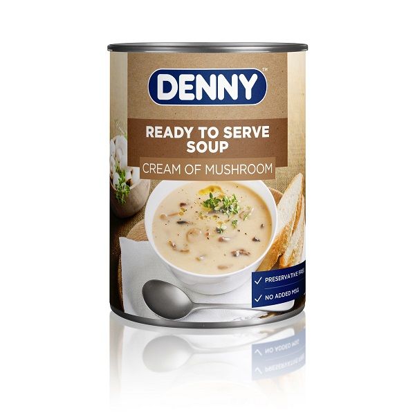 Denny - Cream of Mushroom Heat &amp; Serve Soup 12x400g