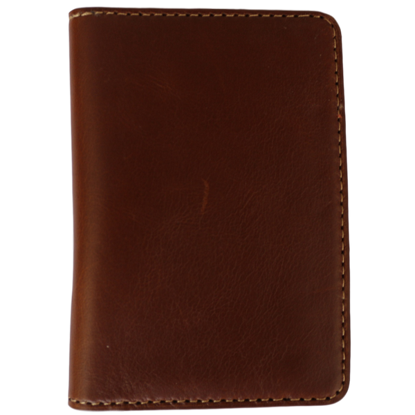Slim Card Wallet - Premium Leather - Oil Brown