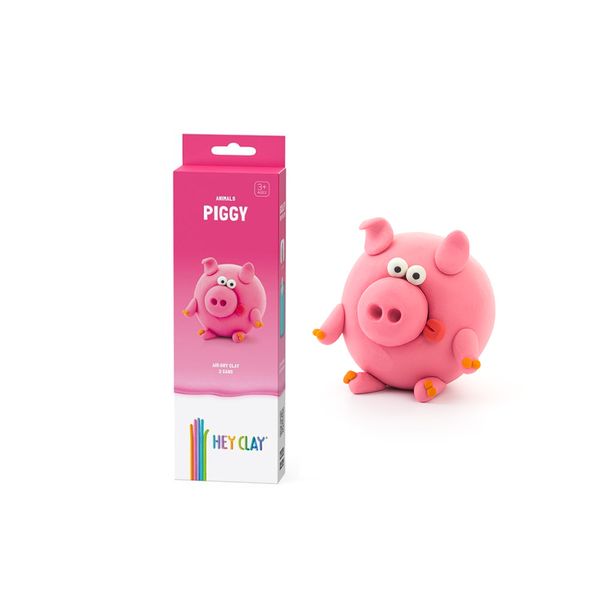 Hey Clay: Modelling Air-Dry Clay with Fun Interactive App - Piggy, 3 Cans
