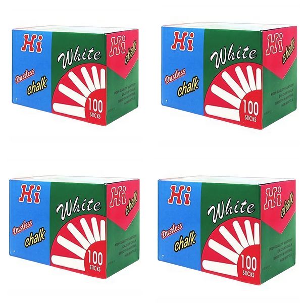 White chalk 4 boxes x 100 pcs