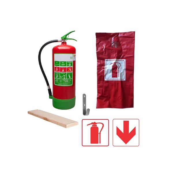9L Lithium Fire Extinguisher with (PVC cover, wall bracket and signs)
