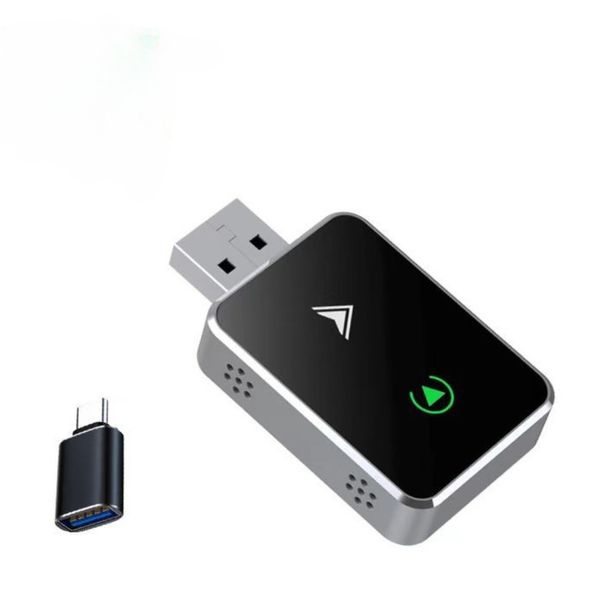 Wireless Carplay Adapter, 2 in1 Carplay &amp; Android Auto Plug and Play