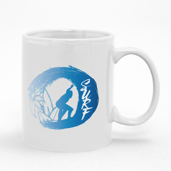 Wave Surfing Coffee Mug Gift Idea - Great for Christmas Birthday Summer