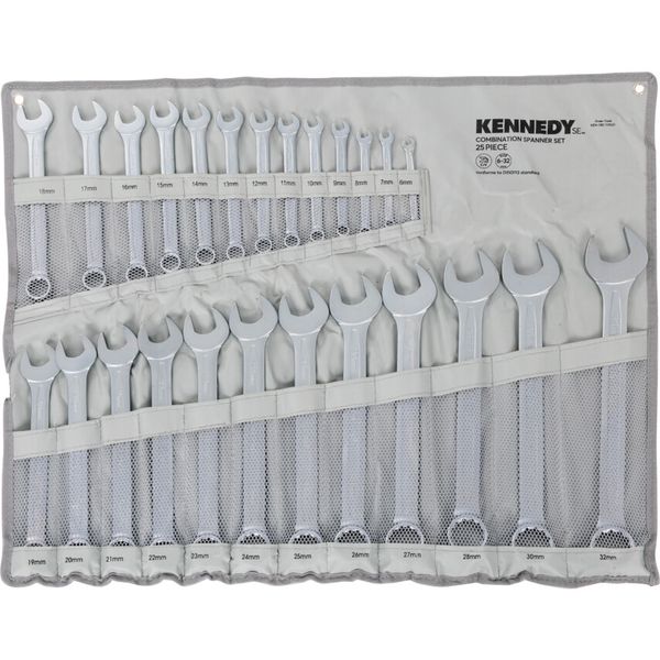 KENNEDY SE 6-32MM CV Combination Spanner Set 25Piece
