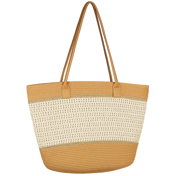 Women's Woven Straw Tote Bag - Large Summer Beach Shoulder Bag