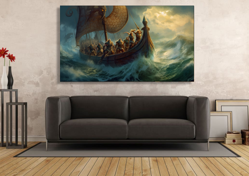 Canvas Wall Art - Viking Legends Abstract - IM0132