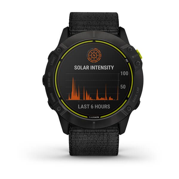 Garmin Enduro Carbon Grey DLC Titanium with Black UltraFit Nylon Strap