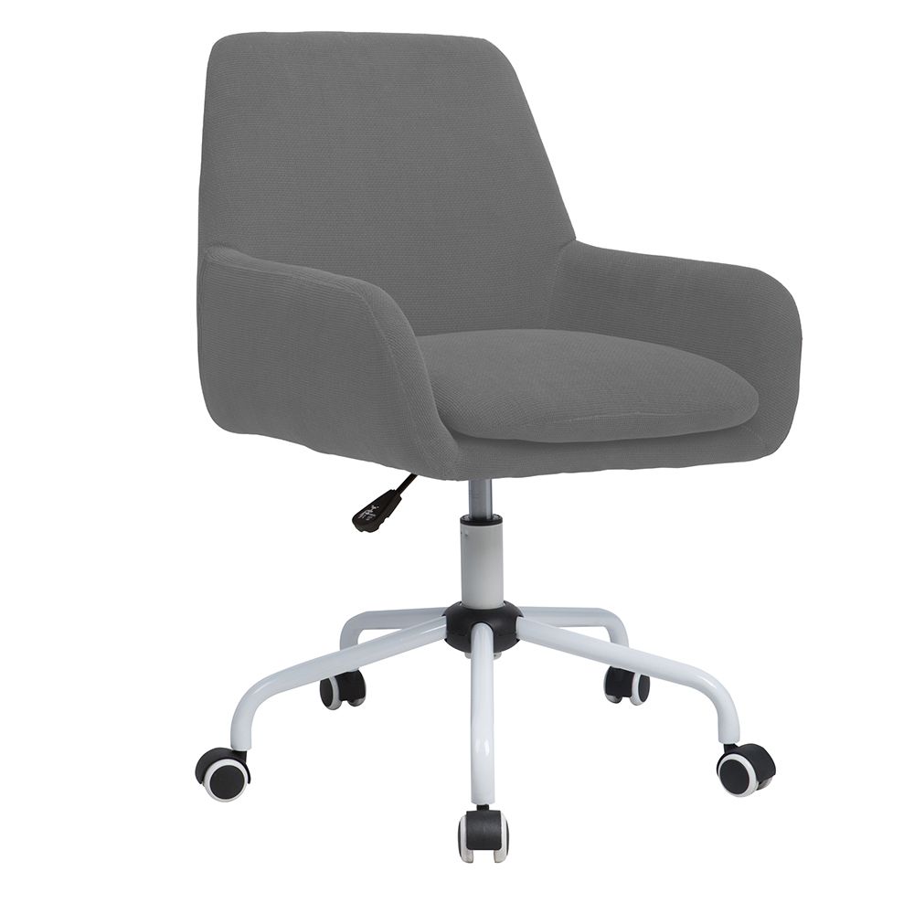 Anna Med Grey Office Chair White Base Shop Today. Get it Tomorrow