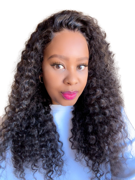 JustChic Hair 13X4 Frontal Deep Curly Brazilian Wig