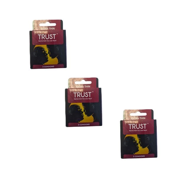 Trust Extra Thin Condoms 3-Pack (9 condoms)