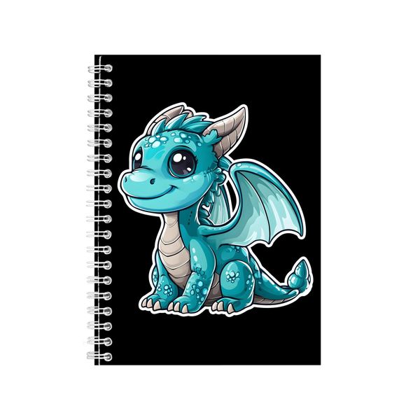 Blue 1 A5 Notebook Spiral Lined Trendy Notepad D image