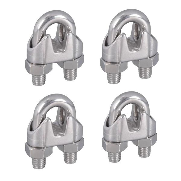 Tool Stainless Steel U-Shaped Heavy Duty Cable Ties Clamp Set Of 6 (M6)