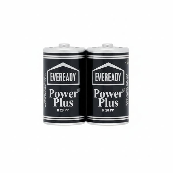 Eveready D Size Powerplus Silver Zinc Batteries 2 Piece Pack - 2 Pack