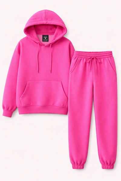 Secret Shield Hot Pink Lounge Luxe Hoodie Set