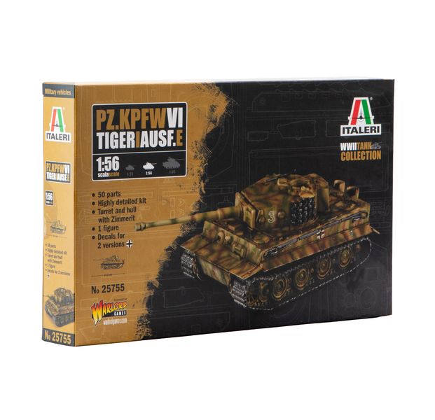 Italeri 1/56 Pz. Kpfw. VI Tiger I Ausf. E Plastic Model Kit