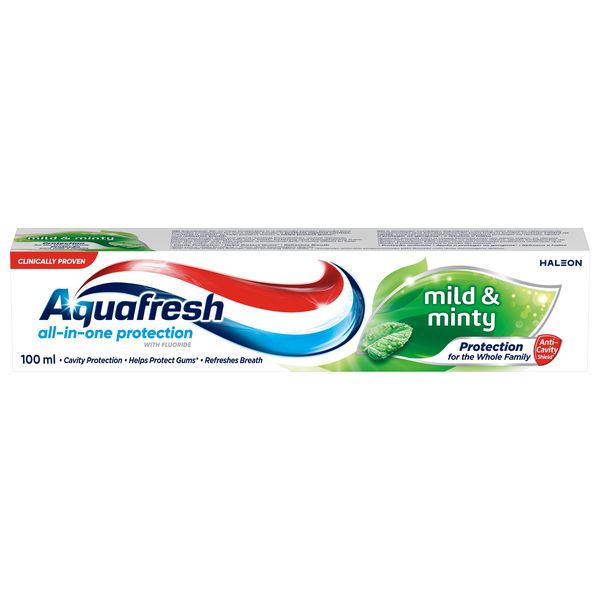 Aquafresh Mild &amp; Minty Fluoride Toothpaste 100ml