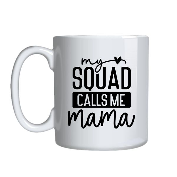 Squad Coffee Mugs for Mother's Day Trendy Graphic Cup Design Present 049