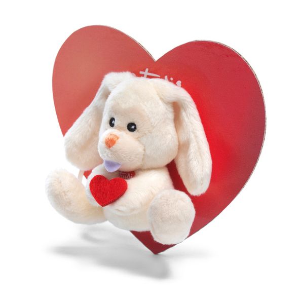 Trudi Sweet Collectable Celebration Bunny Rabbit Virgil Heart - 9cm