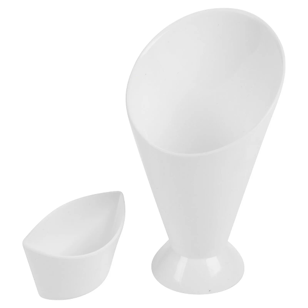 Multi-Functional Dual-Compartment Snack and Dip Holder - White