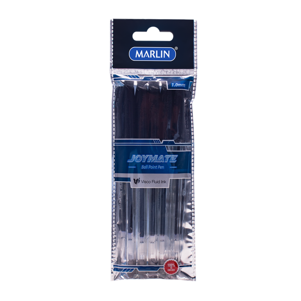 Marlin - 5 JOYMATE Ballpoint Pens Medium Point 1.0mm - Blue (Pack Of 12)