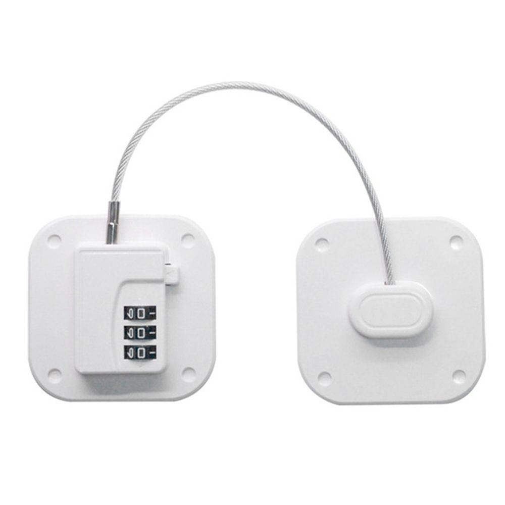 3Digit Coded Child Safety Locks for Refrigerators Door White (Square