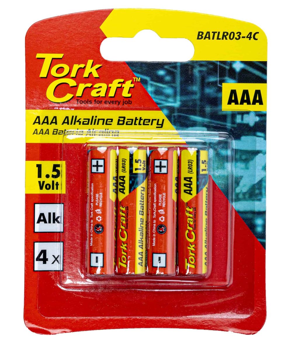 Tork Craft AAA Alkaline Battery 4C (1.5 V) Shop Today. Get it