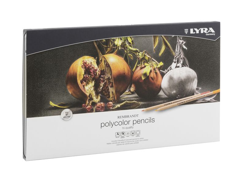 Lyra Rembrandt Polycolor Pencils - 36 Colours in Metal Box