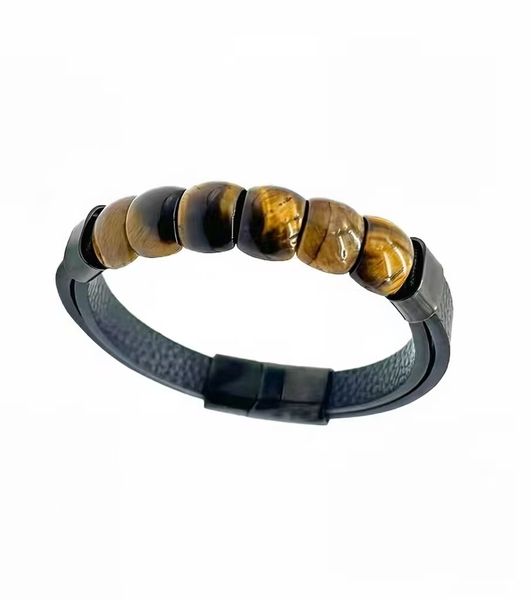 Stainless steel bracelet, Lion Eye Natural Gemstone Bracelet