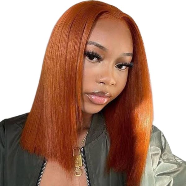 10" Brazilian Hair - 13x4 Full Lace Frontal Wig - Piano Gold