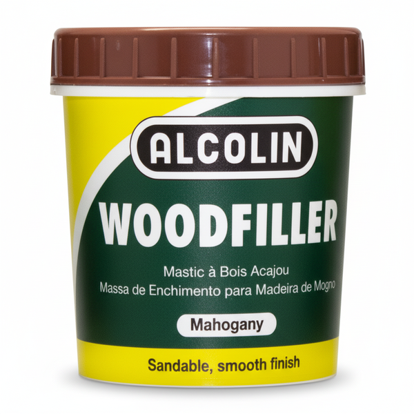 Alcolin - Wood Filler Mahogany - Fast-Setting, Water-Based Repair - 200g