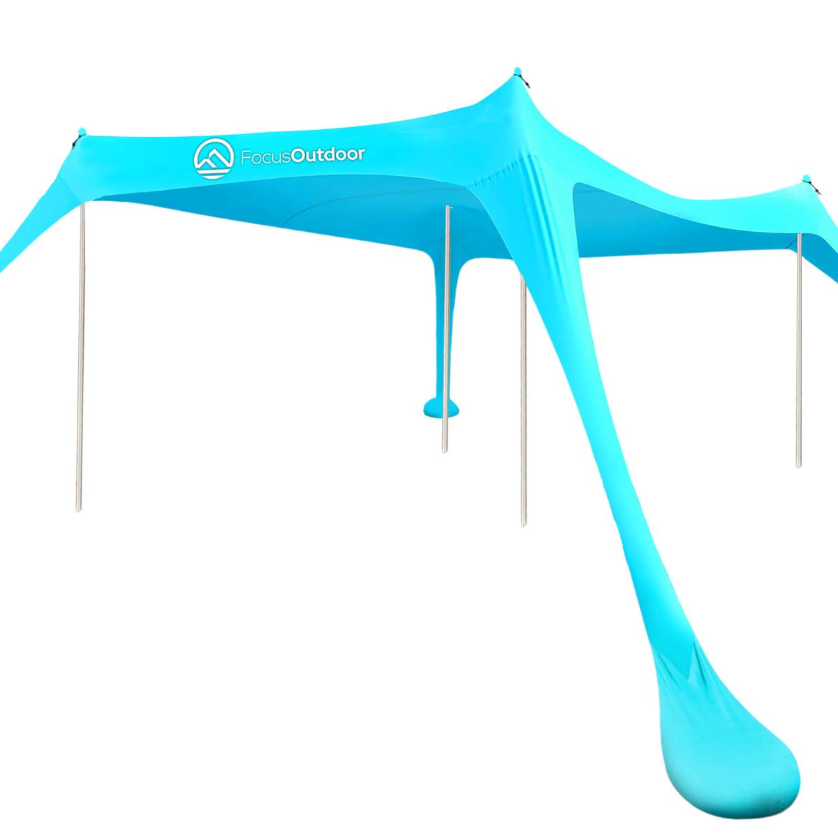 FocusOutdoor Pop Up Lycra Beach Tent Gazebo 4 Poles & Attached