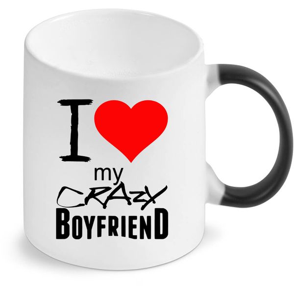 Crazy Boyfriend Birthday Christmas Anniversary Magic Colour Changing Mug