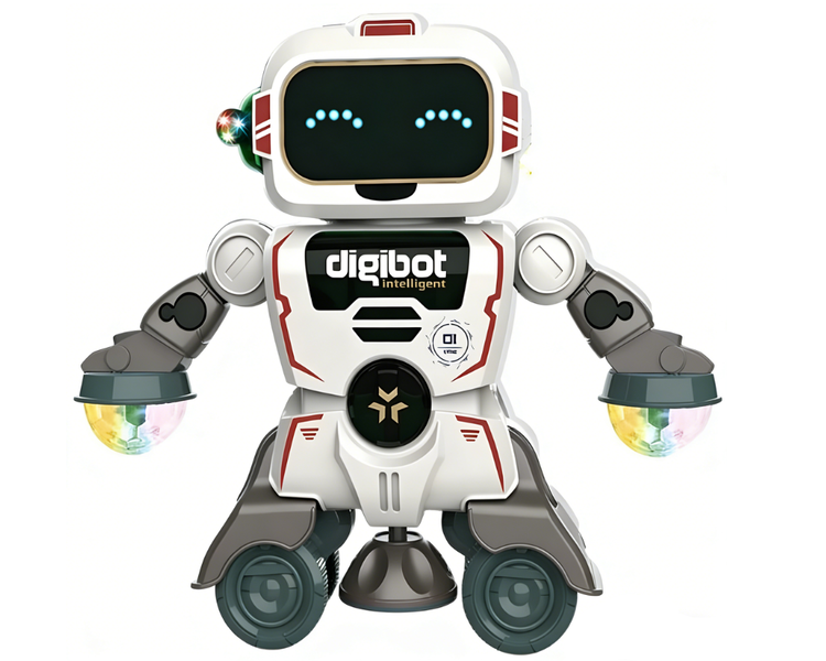 MorFansi Dancing Robot Toy with LED Lights Music and Movement Features