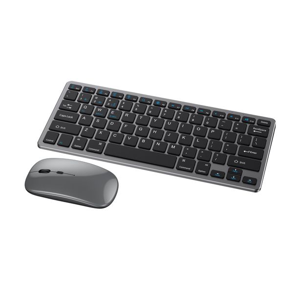Keyboard and Mouse Combo, Wireless Bluetooth Multi-Device Rechargeable Slim