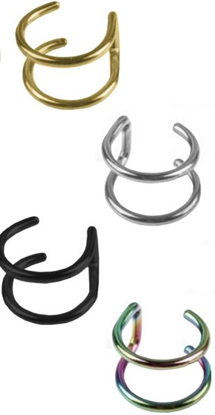 Assorted Colours Non Piercing Clip on Cartilage Cuff Earring